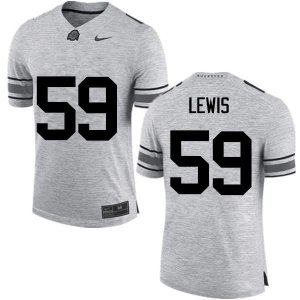 Men's Ohio State Buckeyes #59 Tyquan Lewis Gray Nike NCAA College Football Jersey Ventilation GFN3644WG